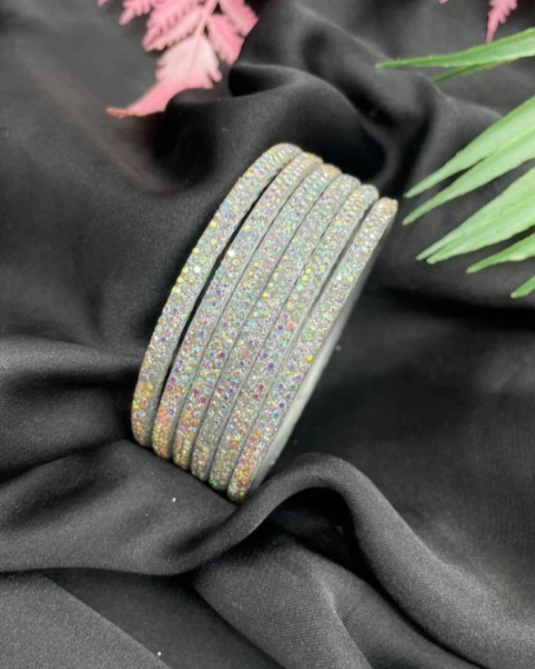 SPARKLY BANGLES - SILVER