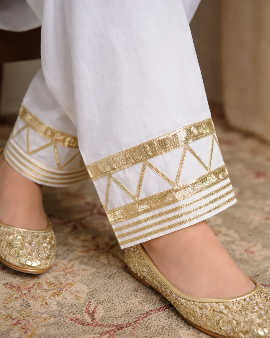 MD-GOTTA WORK WHITE SHALWAR