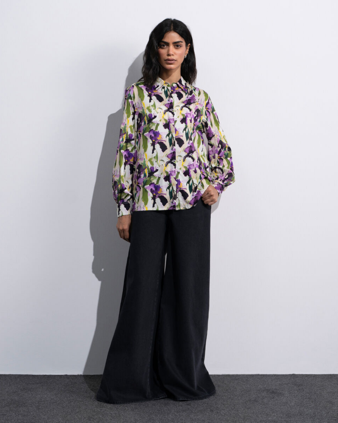 PRINTED BUTTON-THROUGH SHIRT