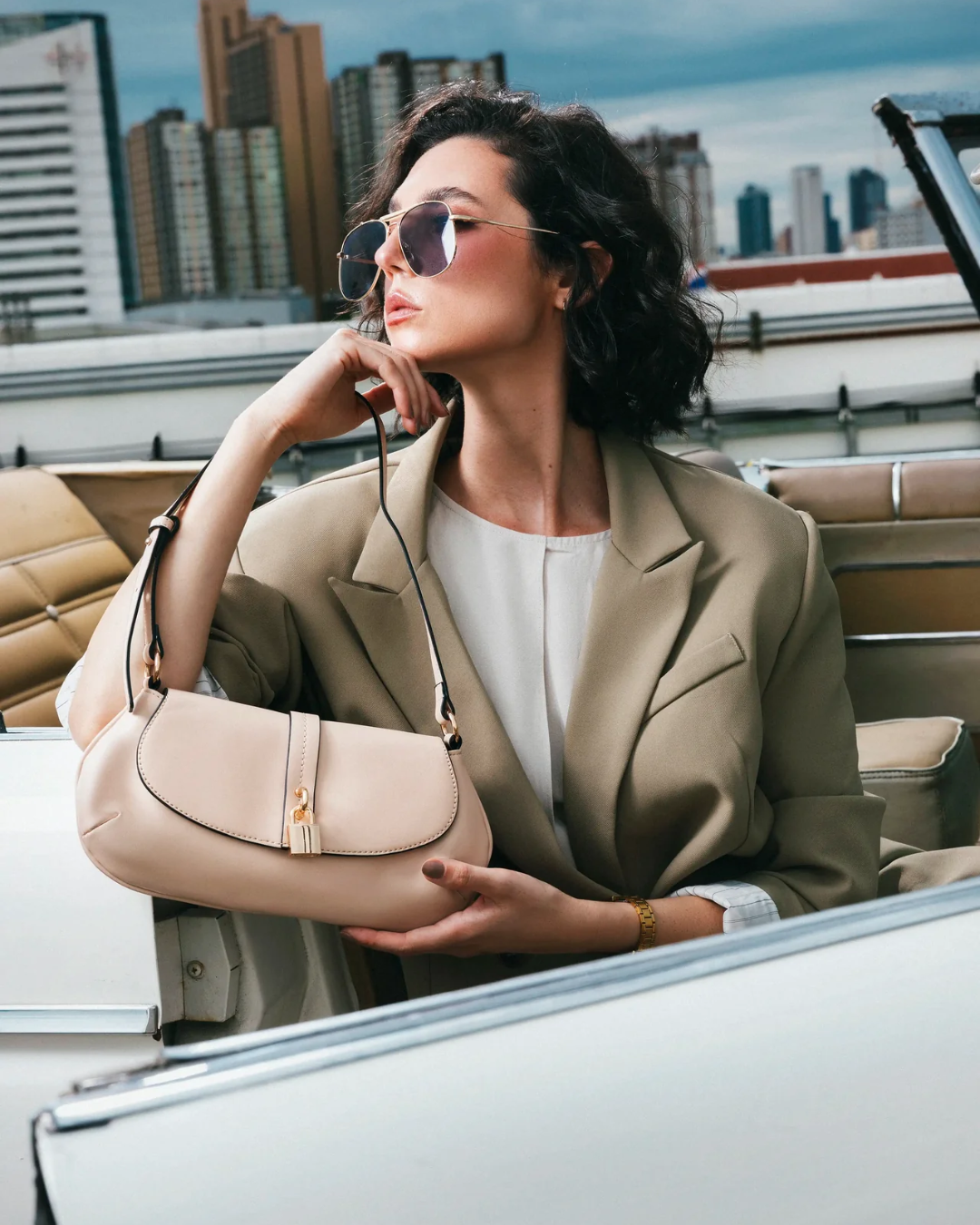 Shoulder bag peach