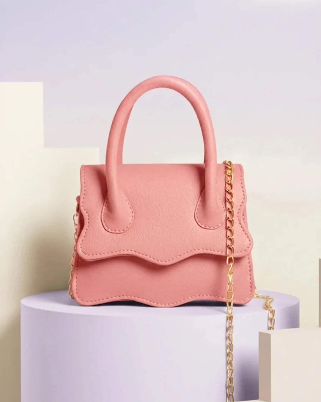 FINEUR HANDBAG MUFFIN-PEACH
