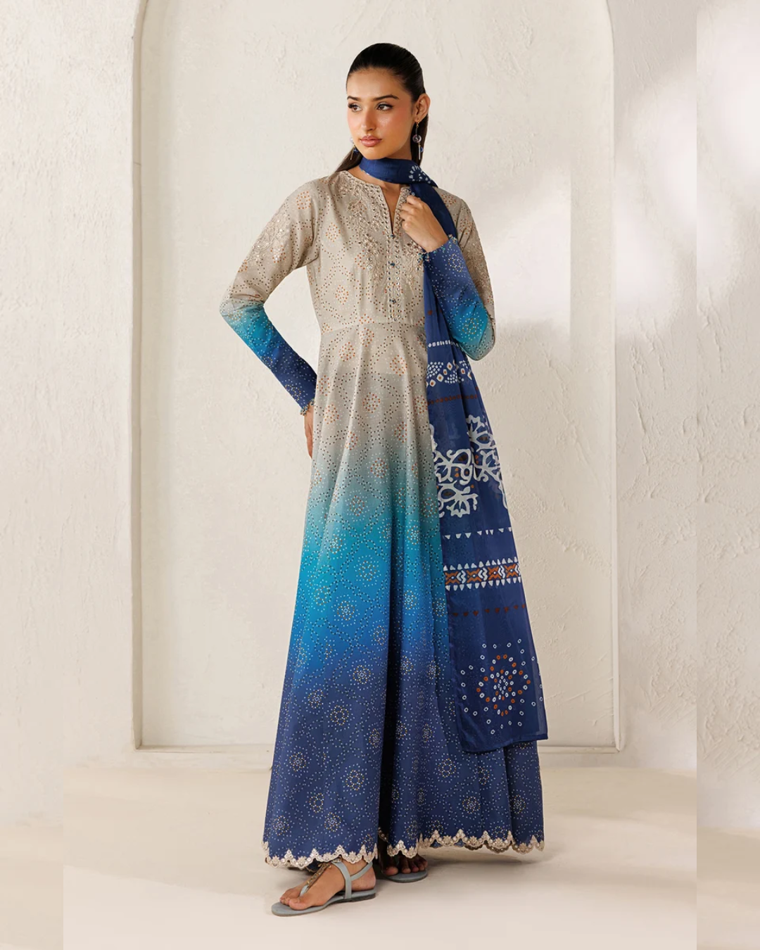 Embroidered lawn pr 1344