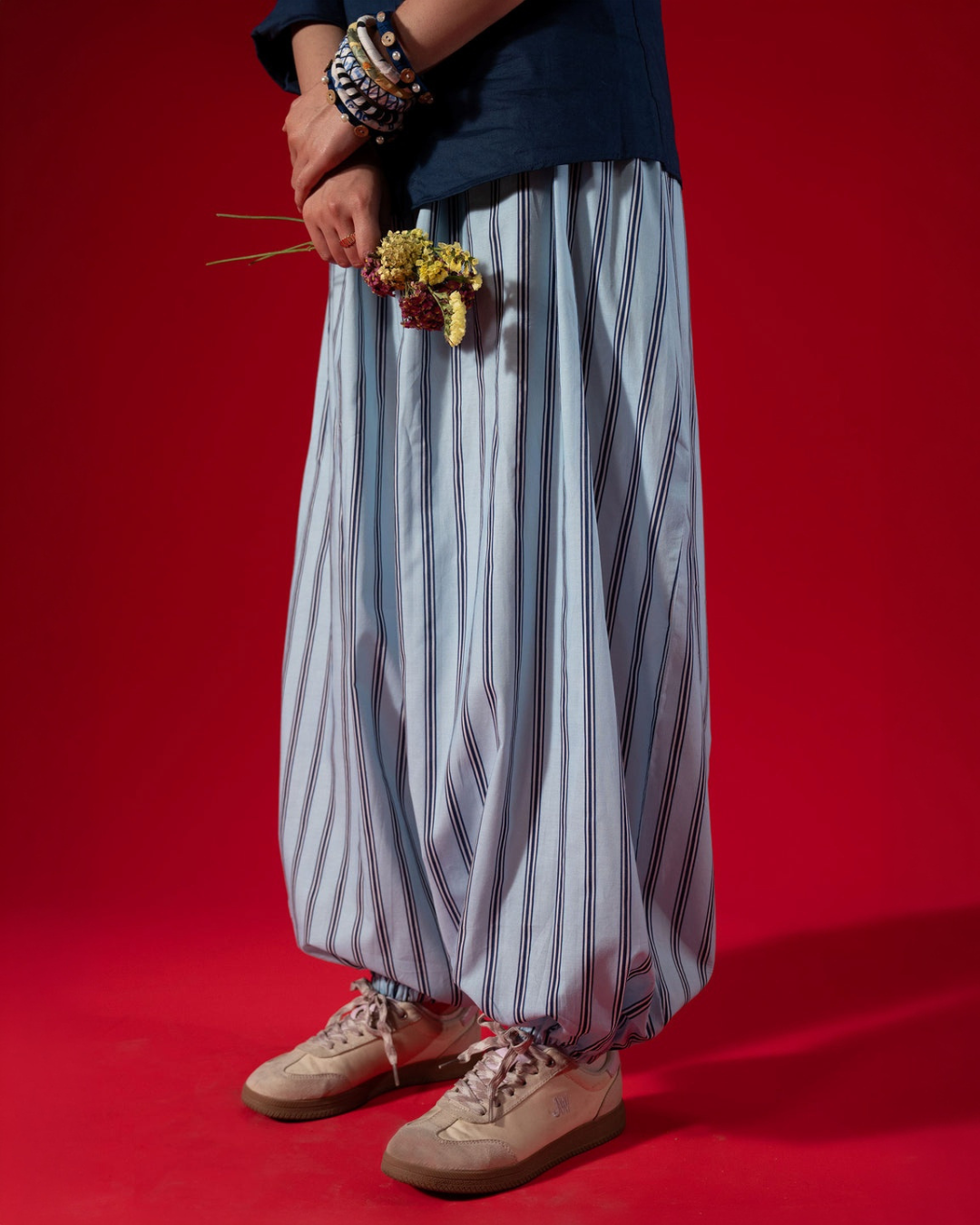 OCEAN STRIPE BALLON PANT