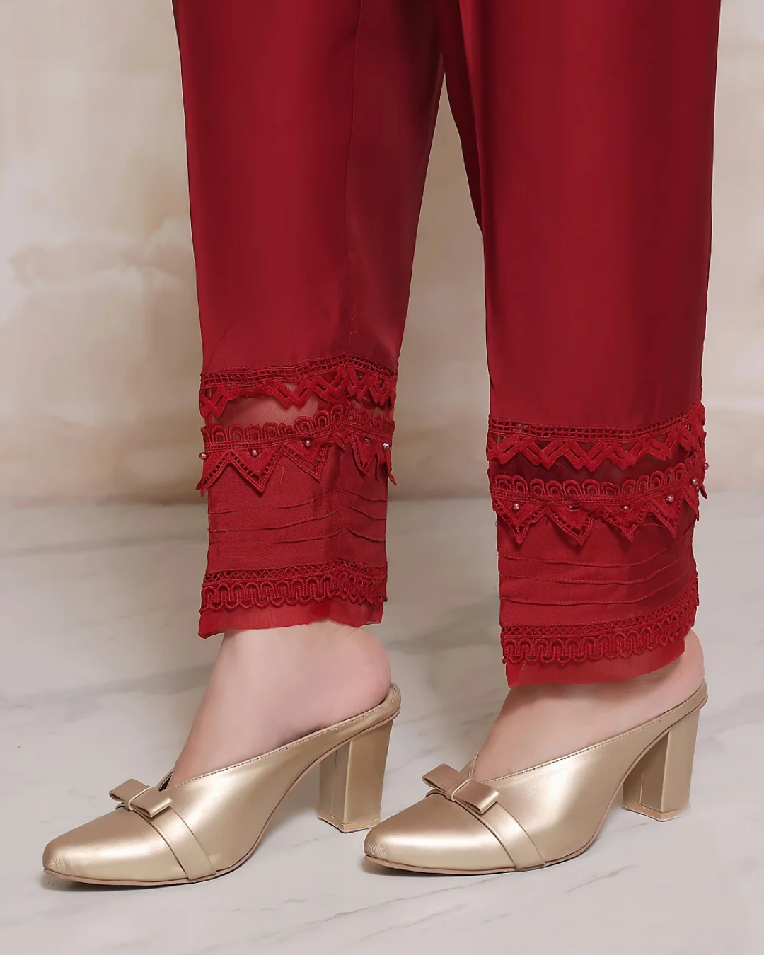 SADABAHAR LAKSHIYA RED PANT