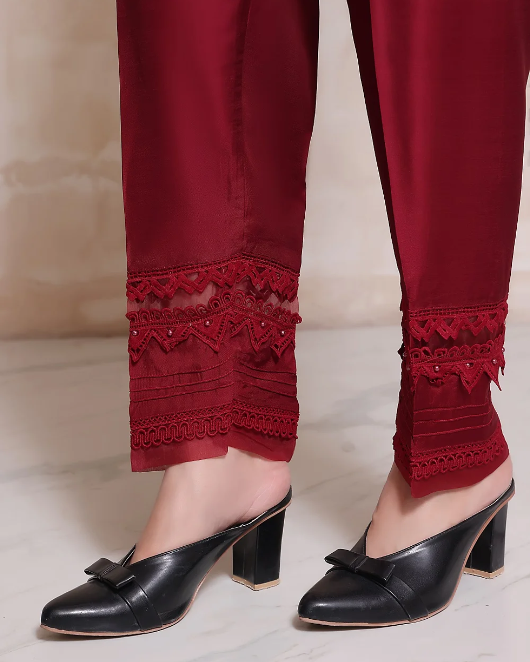 SADABAHAR LAKSHIYA MAROON PANT