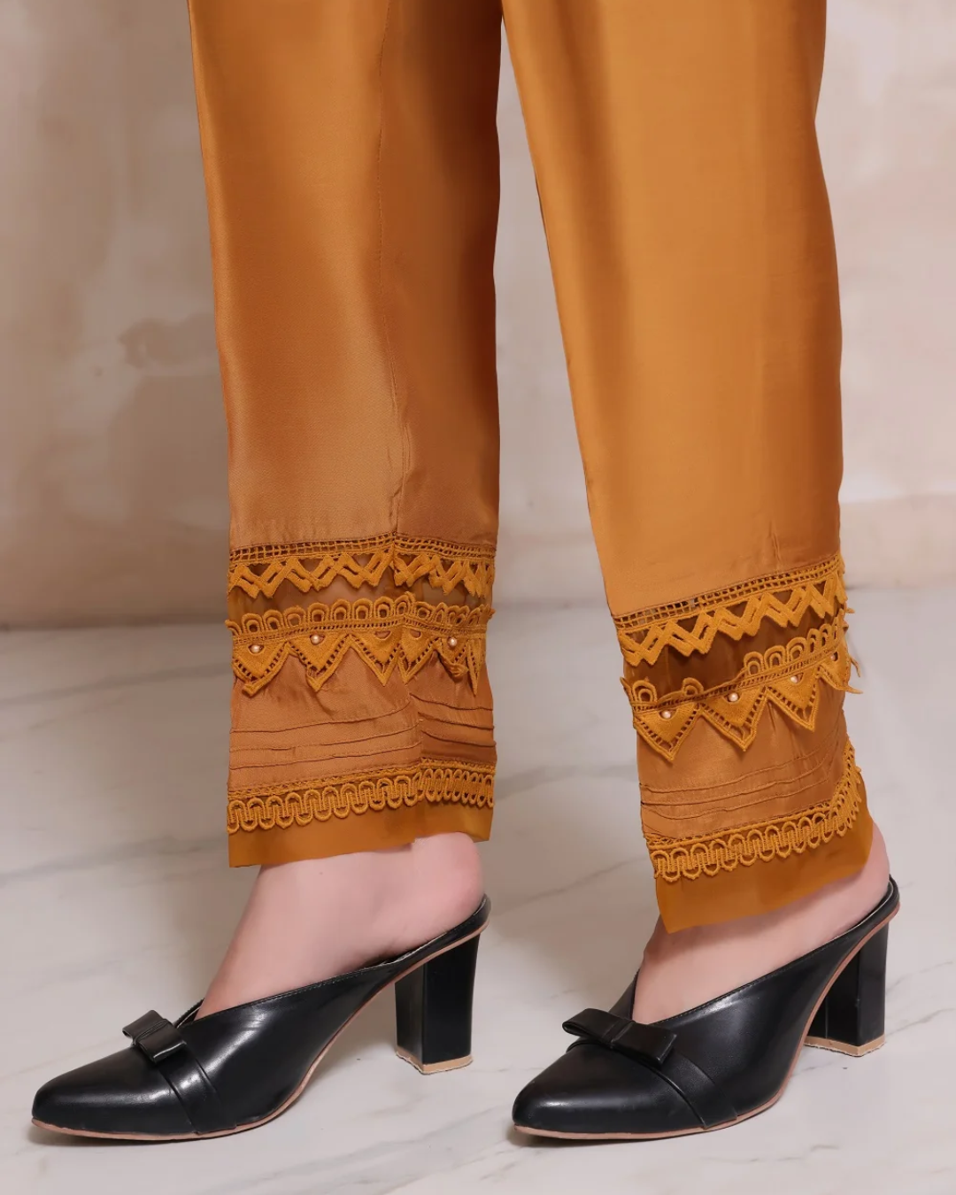 Sadabahar lakshiya mustard pant