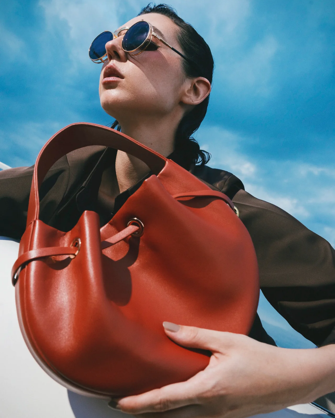 BUCKET BAG-RUST