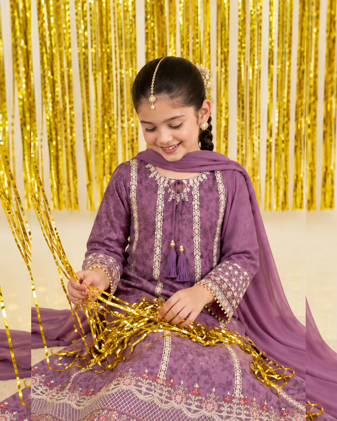 MEHFIL EMB ORGANZA KIDS NUR-02