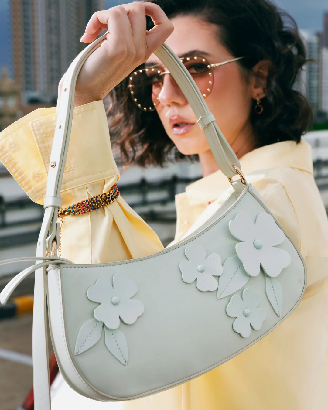 SHOULDER BAG-WHITE